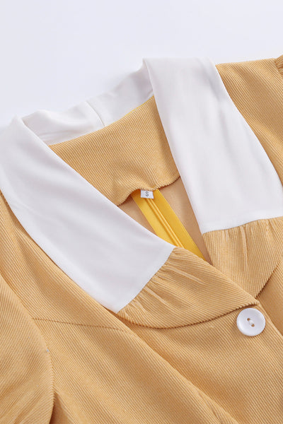 Robe Midi Vintage à Manche courte