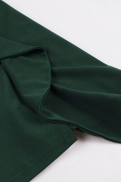 Robe Vert Foncé avec volant Vintage
