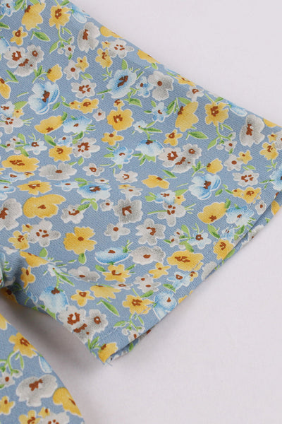 Robe Trapèze imprimée florale des années 50