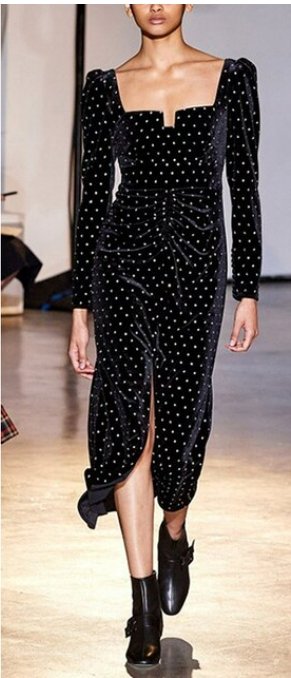 Robe Noire Années 40 Mode Soiree