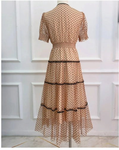 Robe Années 40 Vintage Champagne