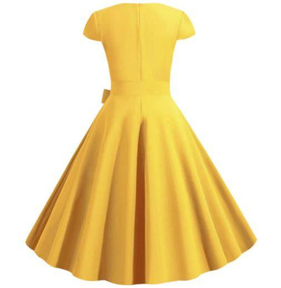 Robe Années 50 Vintage Jaune