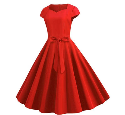 Robe Années 50 Vintage Rouge