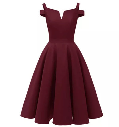Robe Année 50 Pin Up Bordeaux
