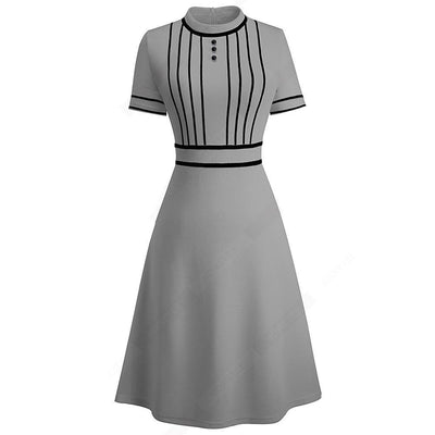 Robe Année 60 Chic Gris