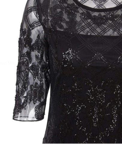 Robe Années 20 Noire Vintage