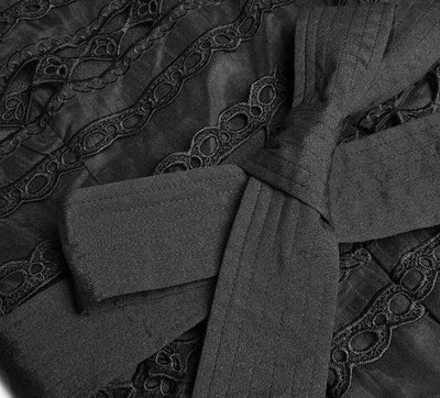 Robe Années 40 Noire Ajourrée