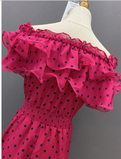 Robe Années 40 Rouge Volume