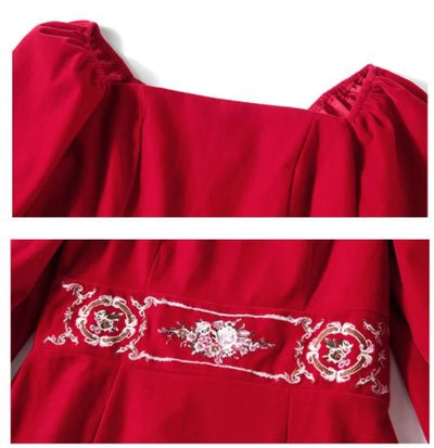 Robe Années 40 velours