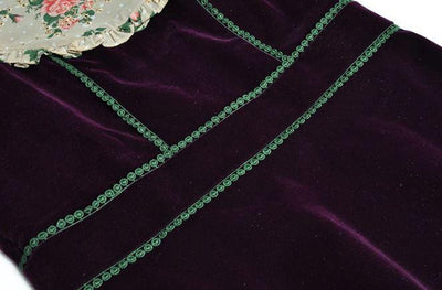 Robe Années 40 Velours Fleurs