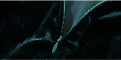 Robe Années 40 Velours Verte