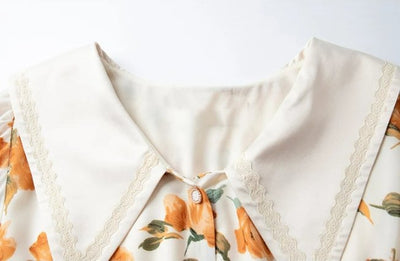 Robe Années 40 Vintage Fleurs