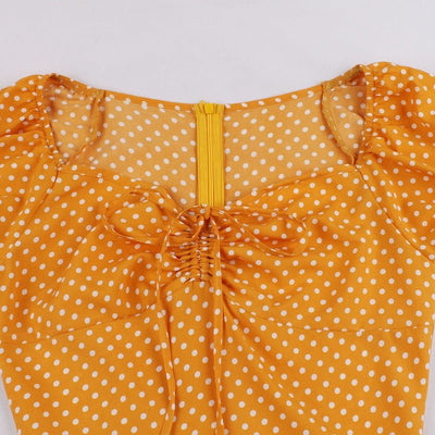 Robe Années 50 Jaune Petits Pois