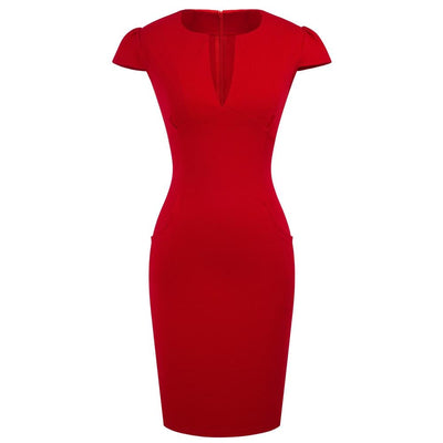 Robe Années 60 Rouge Unie