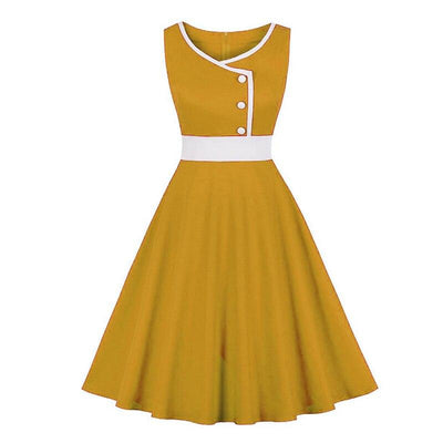 Robe de Cérémonie Année 50 Jaune