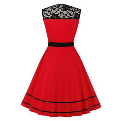 Robe de Soirée Vintage Rockabilly Rouge