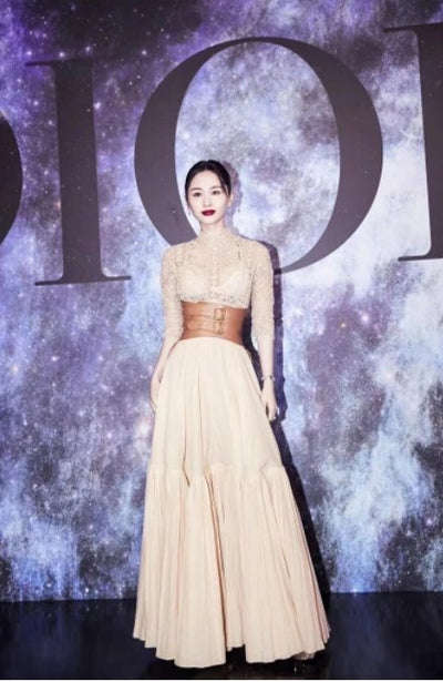 Robe Dentelle Rose Pale Vintage