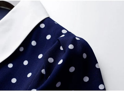 Robe Droite à Pois Vintage