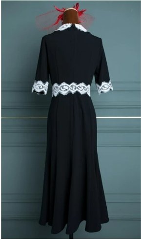 Robe Fourreau Noire Vintage