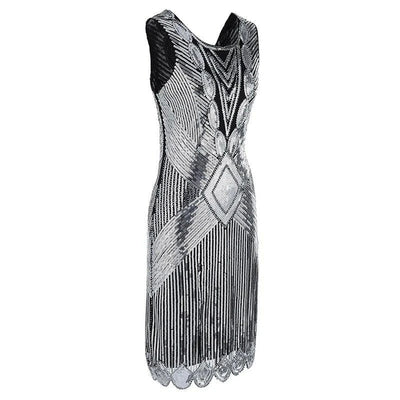Robe Gatsby Courte Argent