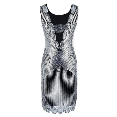Robe Gatsby Courte Argent