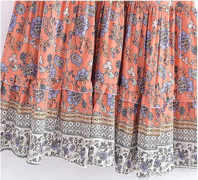 Robe Hippie Année 70 Rose