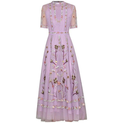 Robe Mi Longue Année 30 40 Violet