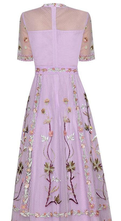 Robe Mi Longue Année 30 40 Violet