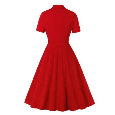 Robe Rouge Année 50 Chic