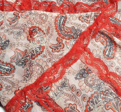 Robe Rouge Dentelle Vintage