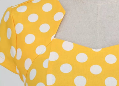 Robe Style Année 60 Femme Jaune