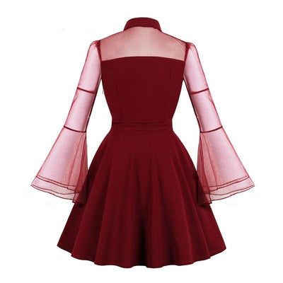 Robe Style Années 50 Grande Taille Rouge