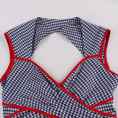 Robe Tablier Vintage Bleu