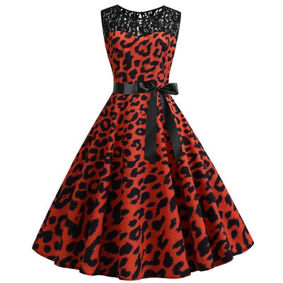 Robe Trapèze Vintage Tigrée