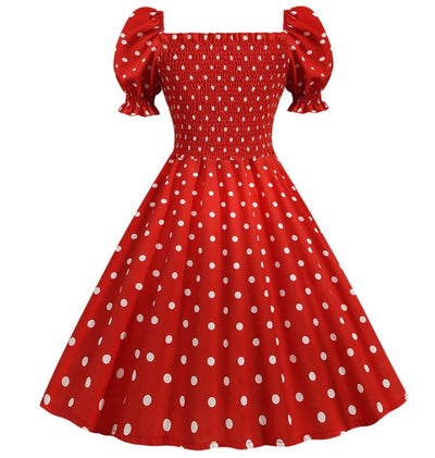 Robe Type Année 50 Rouge