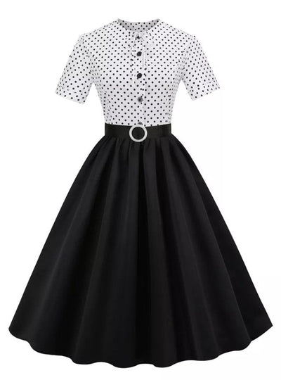 Robe Vintage 60s Noir et Blanc
