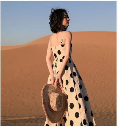 Robe Vintage à Pois Blanche