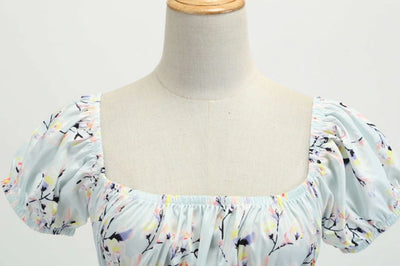 Robe Vintage Année 60 fleur bleue