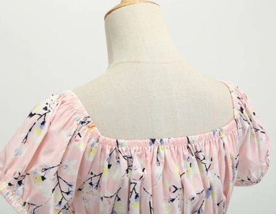 Robe Vintage Année 60 fleur rose