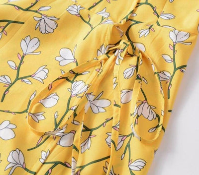 Robe Vintage Années 40 Fleurs Jaune