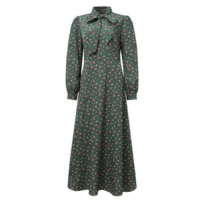 Robe Vintage Années 40 Fluide Vert