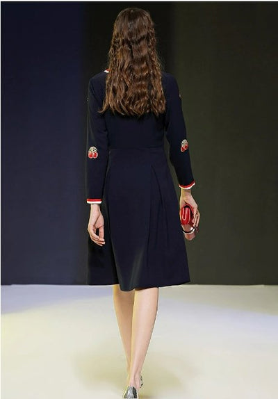 Robe Vintage Années 40 Marine Soirée