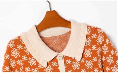 Robe Vintage Années 40 Old School Orange