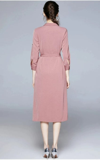 Robe Vintage Années 40 Old School Rose