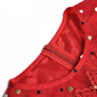 Robe Vintage Années 40 Rouge Soirée