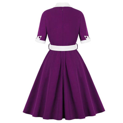 Robe Vintage Automne Violet