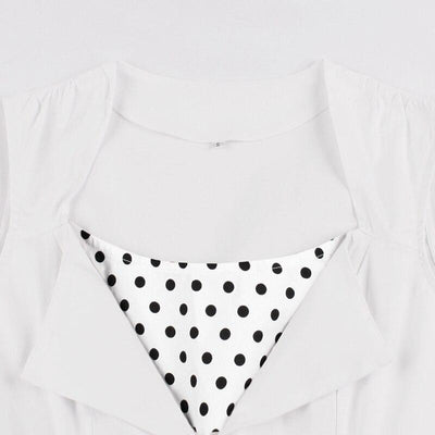 Robe Vintage Blanche Rockabilly