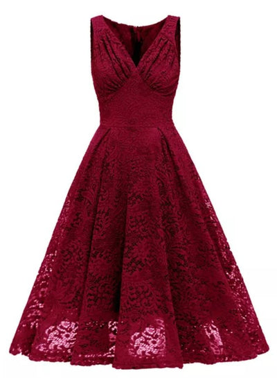 Robe Vintage Ceremonie Rouge