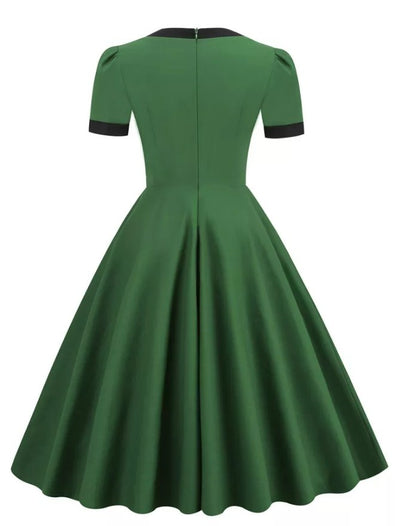Robe Vintage Ceremonie Vert