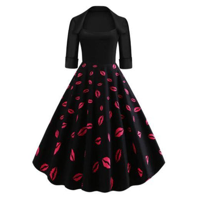 Robe Années 50 Bisous
